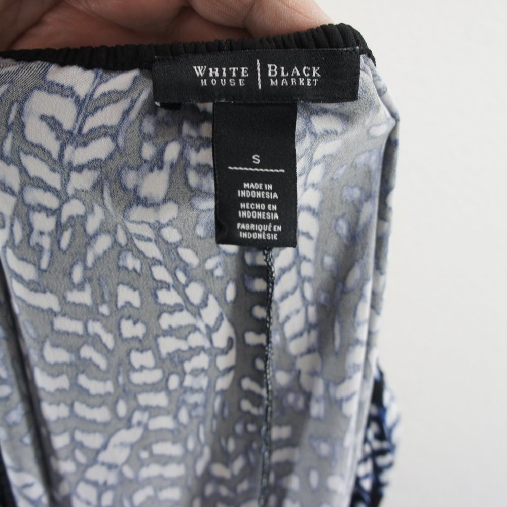 White house black market tie neck top size S - Picture 3 of 6